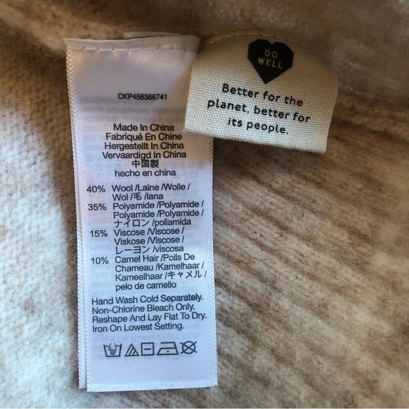 Madewell Cedarbrook Colorblock Pullover Wool Blend Crew Neck Sweater Size S - Picture 6 of 6